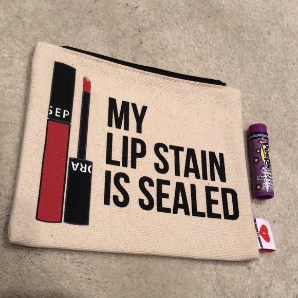 NWOT Breakups to Makeups makeup Bag an Peeps lip balm - Picture 2 of 16